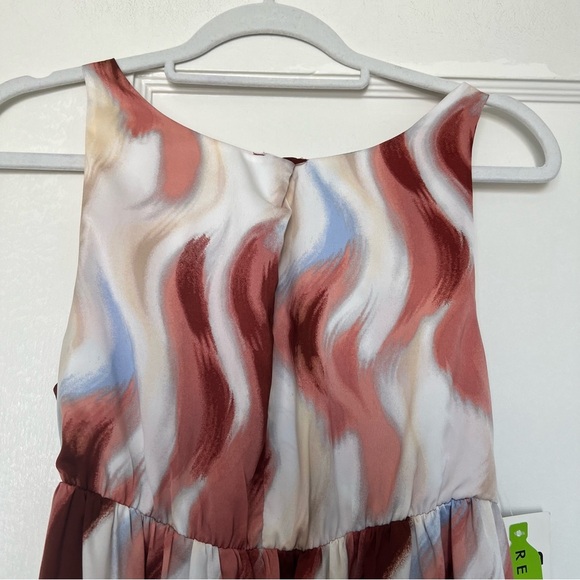 Open Edit Twist Front Abstract Print Tie Dye Maxi Dress Size XXS NWT - Picture 7 of 7